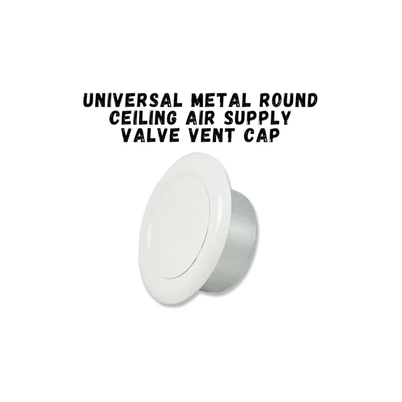 Invero® Universal Metal Round Ceiling Air Extract Valve Vent Cap