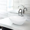Miligore 16" x 13" Oval White Ceramic Vessel Sink -