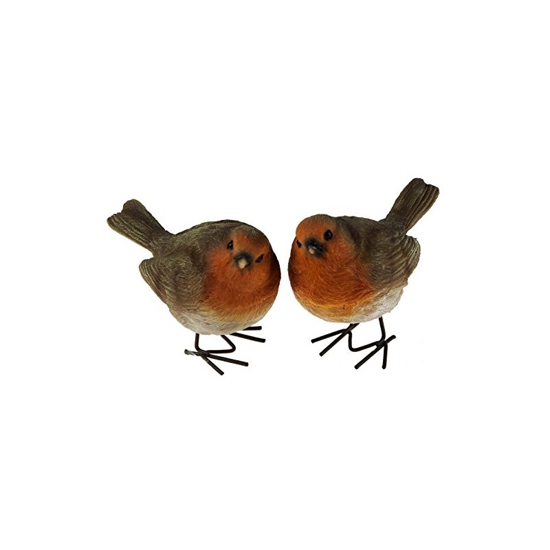 London Ornaments LO16043 Set of 2 Robins