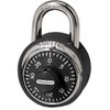 Master Lock Padlock, Standard Dial Combination Lock with Black Bumper,