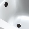 ENKI, W54, Matt Black Bath Waste with Overflow and Black