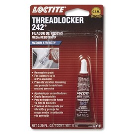 Loctite 37418-12PK Blue Medium Strength Threadlocker 242 - 6 ml Tube, (Pack of 12)