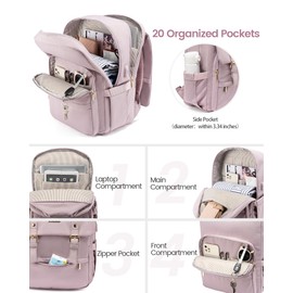 LOVEVOOK Travel Laptop Backpack Purse for Women Fashion Vintage Computer Backpack 15.6 Inch Large Teacher Nurse Backpack Casual Daypack for Business Work College