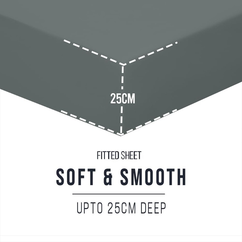 West Midlands Homeware King Fitted Sheet Soft Brushed Microfibre Fabric