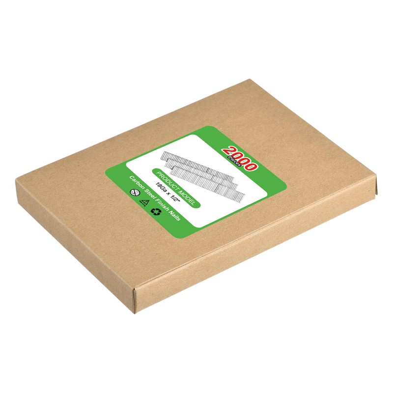 sourcing map 2000Pcs 18 Gauge Brad Nails, 1/2" Length Straight