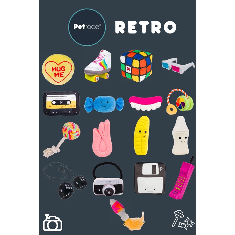 Petface Retro Kassettenband Plüsch Hundespielzeug