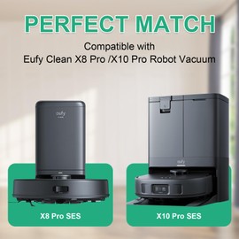 10 Pack Dust Bags Compatible with Eufy* X8 Pro & X10 Pro Omni Robot Vacuums,2.5L Large Capacity,4-Layer Tear-Resistant Construction for Eufy* Clean X8 Pro Dust Bag