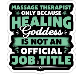eden tee Massage Therapy Women Cute Massage Therapist Saying- 4x3 Vinyl Stickers, Laptop Decal, Water Bottle Sticker (Set of 3)