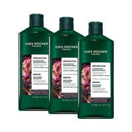 Yves Rocher - Kit Shampoo Reparación para Cabello Seco y Dañado  Ayuda a Reducir el Quiebre  Sin Sulfatos, Fórmula Vegana Incluye 3 Piezas de 300 ml  