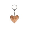 °* Key Ring Heart Olive Wood, brown