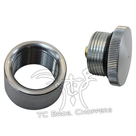 TC Bros Aluminum Vented Filler Cap with Bung for Oil or Gas Tanks