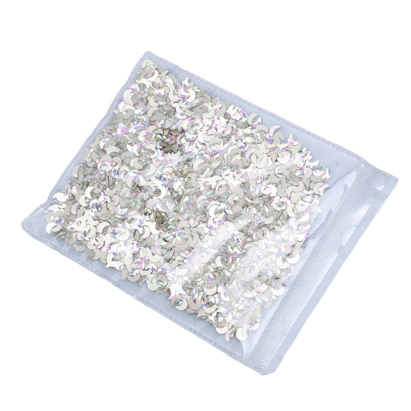 Crescent Moon Rhinestone Flatback Nail Art Jewelry Glittering Secure Fit