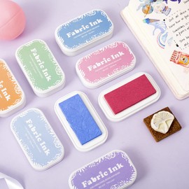 Ink Pads for Rubber Stamps, Stamp Pad for Fabric Wood Paper Stamping, Washable Fingerprint Thumbprint Ink Pad, Craft Ink Pad Stamps Partner DIY Color (Blue)