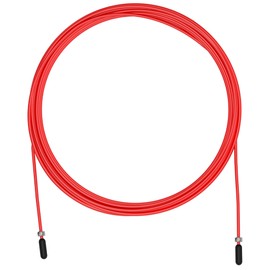 Skipping Rope Spare Replacement Cable for Crossfit, Fitness and Boxing by Velites | Red PVC, Steel 2.5 mm Diameter | For Beginners | Compatible with Other Brands.