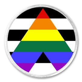 Straight Ally Flag Symbol 3" Sew On Patch Hetero Support for Gay Rights Marriage