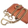 WDJZWZD Solid Brass U Shape Fish Hook Keychain Wallet Chain