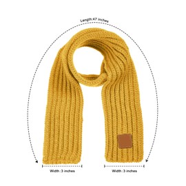 2 Pcs Warm Kids Winter Knit Scarves Child Warm Scarf Neck Warmer for Toddlers Boys Girls (Pink, Yellow)