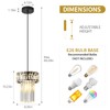 BBLLWJ Modern Pendant Light Black Pendant Lights Crystal Chandeliers Adjustable