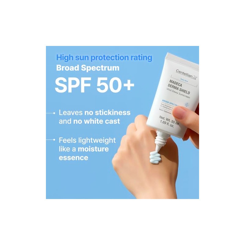 Centellian24 Madeca Derma Shield Vital Dewy Sunscreen, Protector Solar Híbrido,