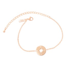 Altitude Boutique Compass Bracelet Charm Bracelet Gifts Compass Jewelry, Wanderer Bracelet For Women Friendship Bracelets Sister Gifts For Girlfriend (Rose Gold)