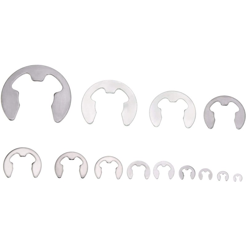 BOZONLI Stainless Steel E-Clip Circlip, E-Clip Internal External Snap Ring