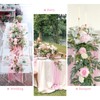 6 Pack Light Pink Cheesecloth Table Runner, 10Ft Boho Gauze
