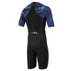 ZONE3 Men's Shortsleeve Swimskin Black/Blue