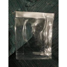 Elemis see-thru clear plastic 4.75" x 6.125" storage snap pouch travel gift bag