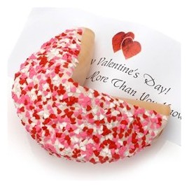 Heart Sprinkles Giant Fortune Cookie