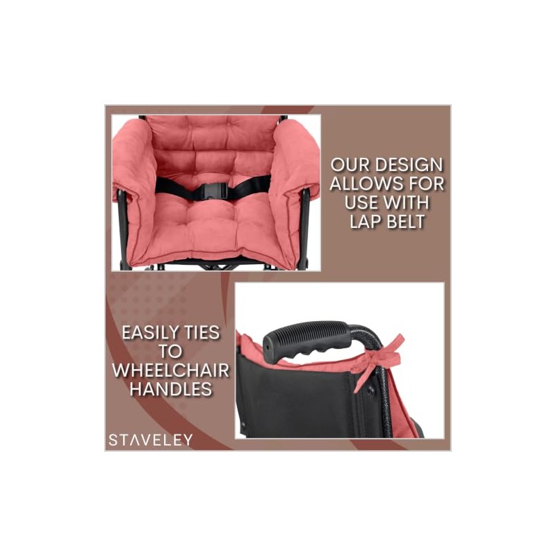 Staveley Wheelchair Full Cushion – Extra Thick Padded Seat Cushion,