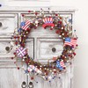 Americana Flag Red Blue Berry White Star Wreath 4th of