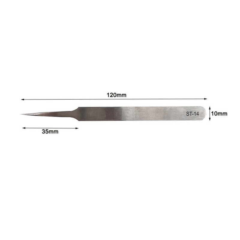 P-Beauty Cosmetic Accessories Vetus Eyelash Tweezers for Eyelash Extension ST-14,