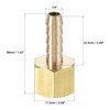 sourcing map Brass Barb Hose Fitting Connector Adapter 1/4 Barbed