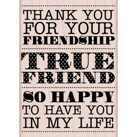 Hero Arts True Friendship Woodblock Decorative Stamp