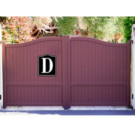 Letter D Bin Aisle Row Marker Label BLACK Aluminum Composite Sign, 8.5"x10"