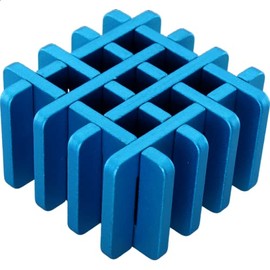 Puzzle Master Lattice - Metal Puzzle, 2.76 inches, Blue