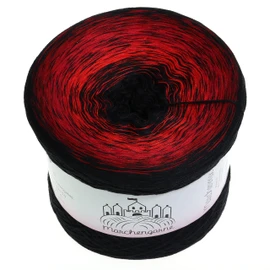 LiLu‘s Fairytale Yarn with ‘Hellfire’ (Black and Red) Colour Gradient 300 g – 1140 m 4-Ply Bobbel Knitting/Crochet Wool