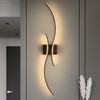 CANEOE Modern Led Wall Light, 39inch Black Indoor Led Wall