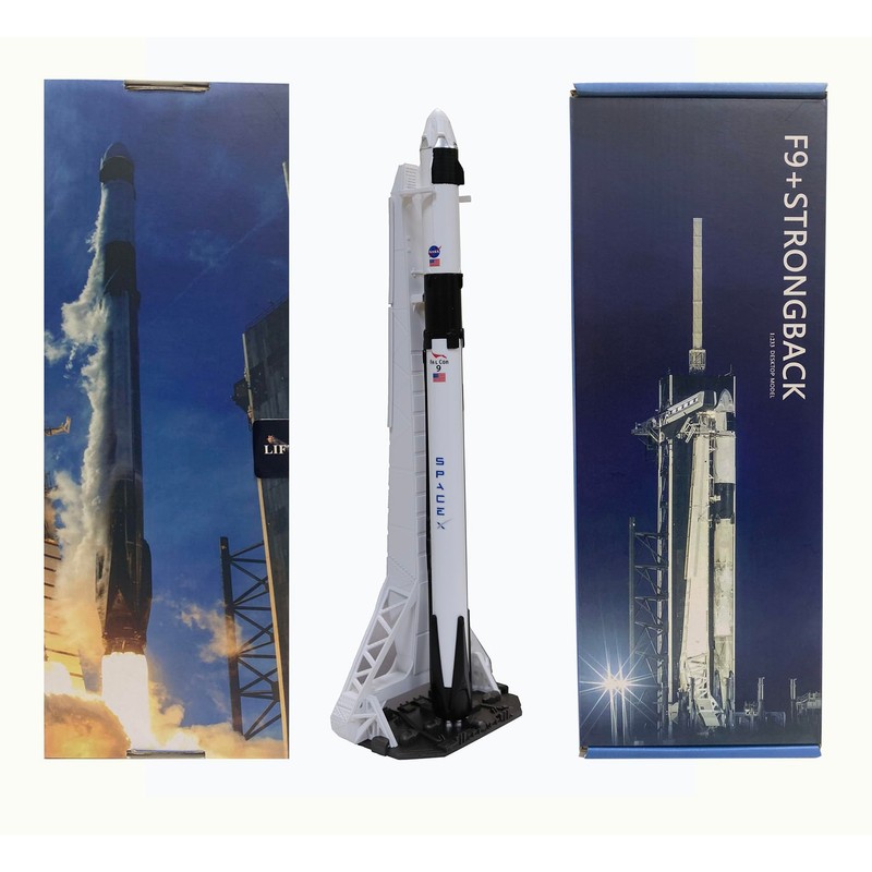wltk SpaceX Dragon + STRONGBACK 1/233 Diecast Rocket Model Set