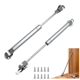 JinBoCheng 2 Pack 100N/22LBS Drop Down Gas Struts for Downward Flap lid Slowly Down,Spring Hinge, Downturn Door Buffer Retractable Cabinet Door Metal Head Gas Spring Support