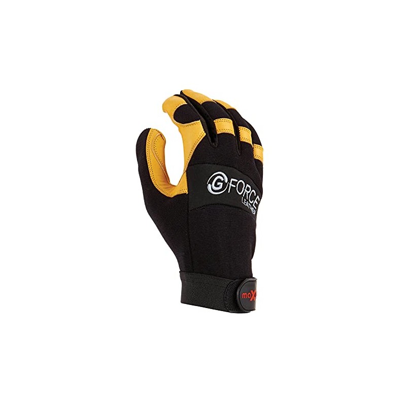 Maxisafe G-Force Leather Palm Mechanics Gloves, Large