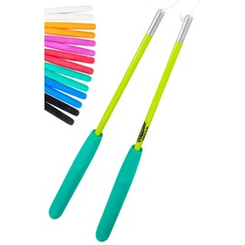 Juggle Dream SuperGlass Fibre Diabolo Handsticks with String - these Juggling Diablo Hand Sticks are Designed for Grinds and Stick Releases (Green)