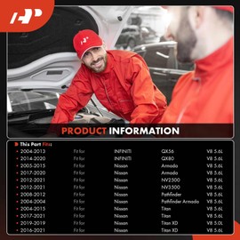 A-Premium Air Conditioner AC Compressor with Clutch Compatible with Infiniti QX56 QX80, Nissan Armada Pathfinder Titan XD, 5.0L 5.6L