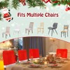 Lanfixilly Christmas Chair Covers Set of 4，Santa Claus Hat Chair