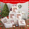 Kposiya 30pcs Christmas Cookie Boxes for Gift Giving 6x6x3in White
