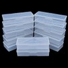 Clear Nail Tool Storage Box with Labels - 12 Piece