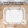 2-Pack Mini Crib Sheets, Pack and Play Sheets Fitted -