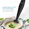 Elite Gourmet EHB2425B Hand Blender 150W – Mixer Chopper Black