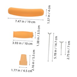 SEWACC 1 Set Durable Rubber Crutch Replacement Parts with Nonslip Tips and Handles Easy to Install Crutch Accessories for Optimal Walking Safety and Comfort
