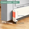 2 Pack Door Draft Stopper with Brush,2" W x 39"